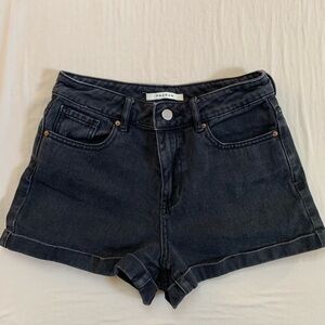 PacSun Black Jean Shorts High-Waisted Fitted